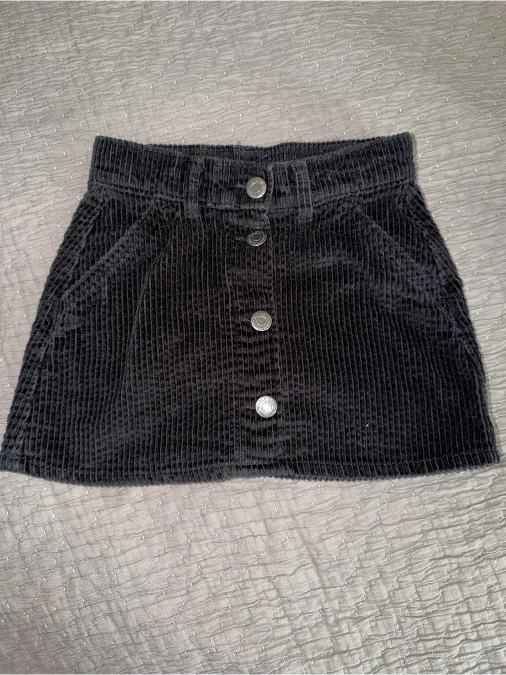 ⭐️Kids Old Navy Black Corduroy Button-Front Mini Skirt
